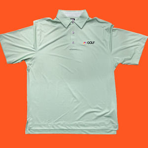 FootJoy NBC Golf Crew Lime Green Polyester Polo Shirt Men's Size XL